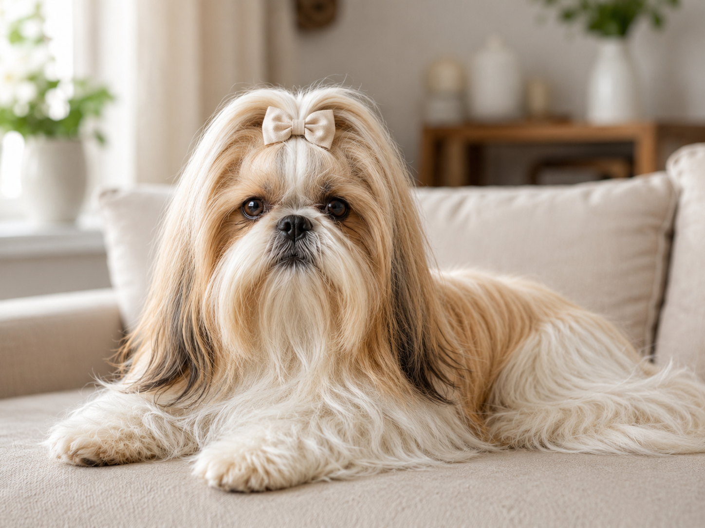 shih tzu adulto saudável com alimentação natural