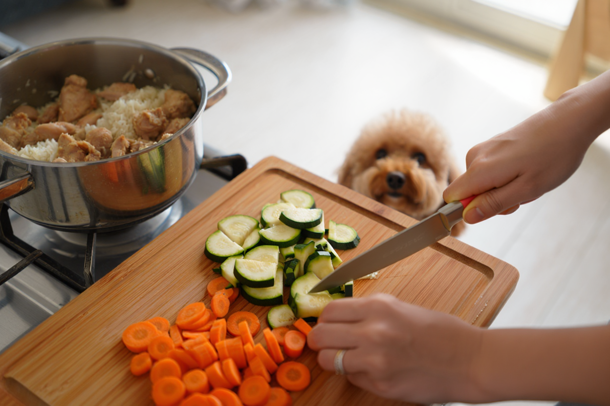 preparo de comida natural para cachorro pequeno em casa