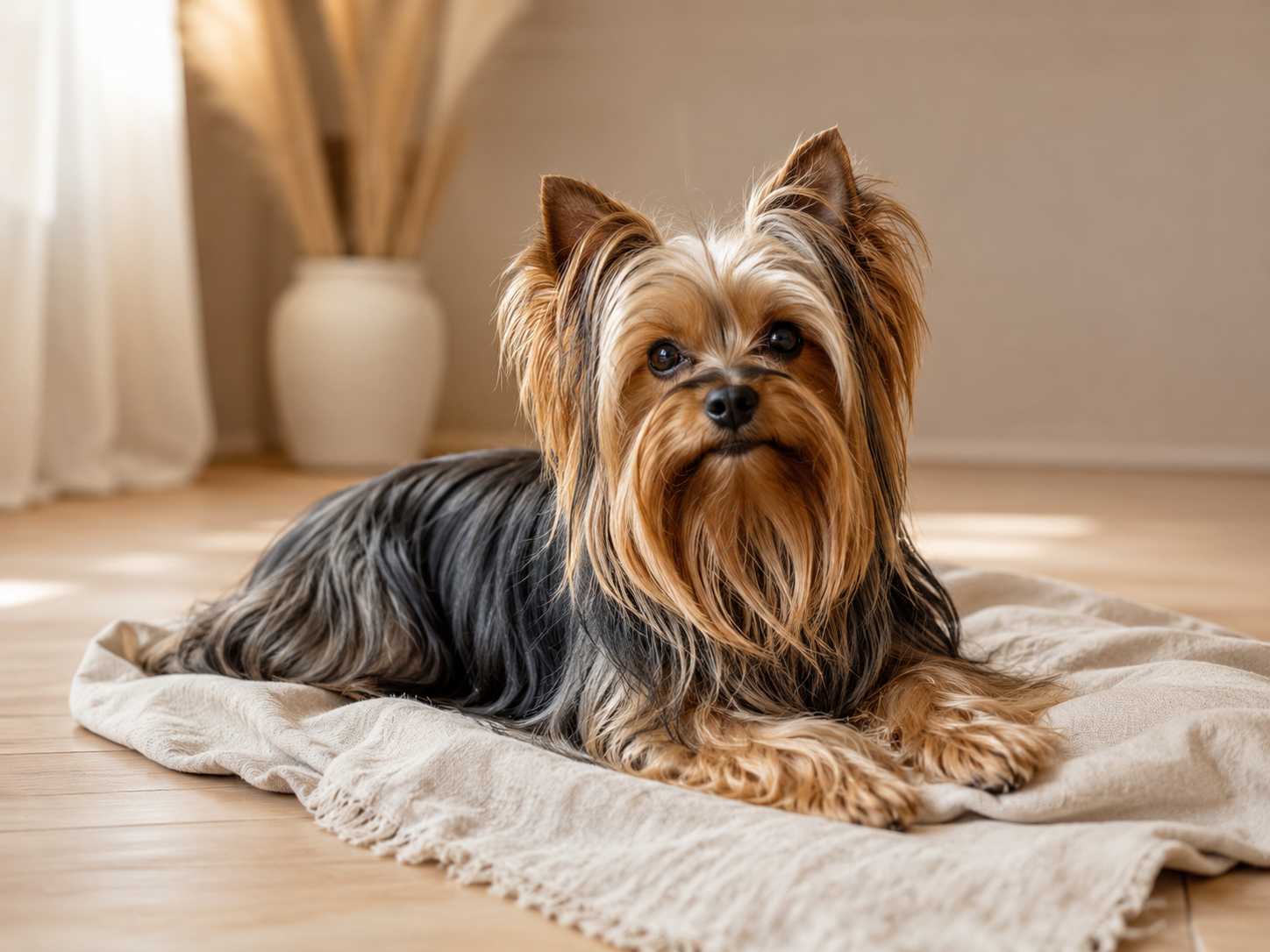 yorkshire terrier saudável com alimentação natural